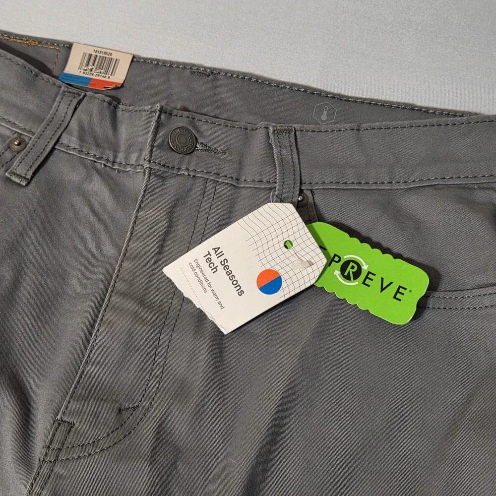 Levis 541 Athletic Taper Pants Mens 33x34 Gray All Seasons Tech Stretch NWT